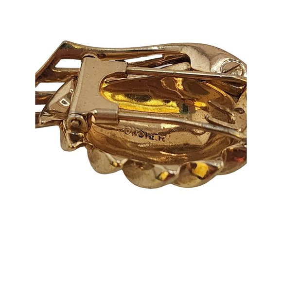 Vintage Heavy Signed Boucher Retro Brooch (A3645) - Picture 5 of 6